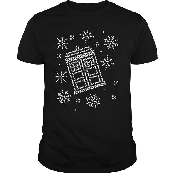 A black t-shirt with the shopify logo