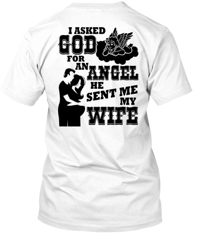 A black t-shirt with the shopify logo