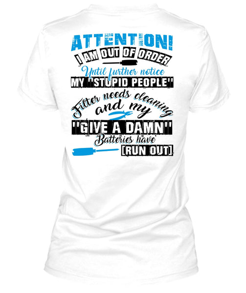 I Am Out Of Order T Shirt, I Love Electrician T Shirt