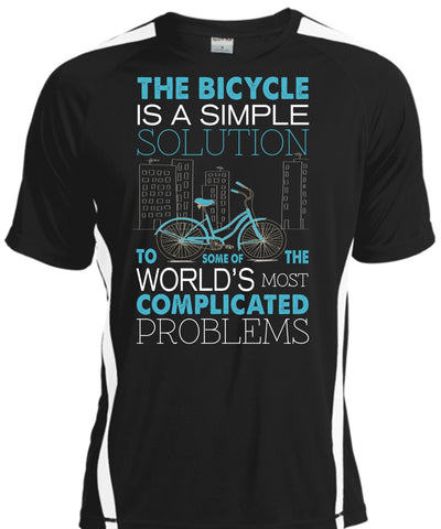 A black t-shirt with the shopify logo