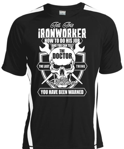 A black t-shirt with the shopify logo