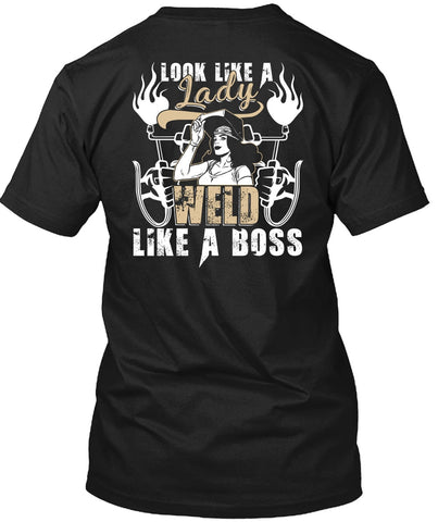 A black t-shirt with the shopify logo