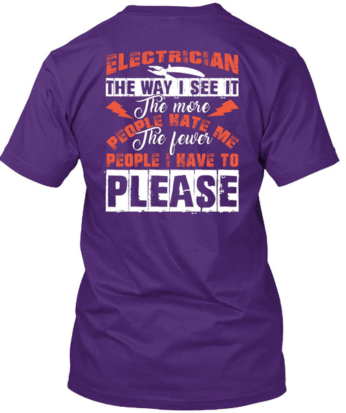 Electrician The Way T Shirt, I Love Electrician T Shirt