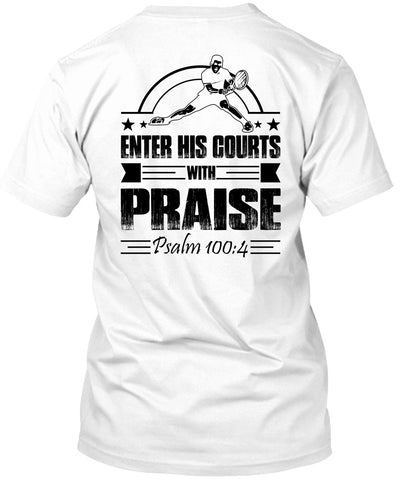 A black t-shirt with the shopify logo