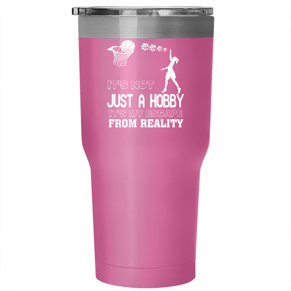 It's My Escape From Reality Tumbler 30 oz Stainless Steel, Cool Basketball Girls Travel Mug
