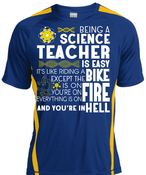 Being A Science Teacher Is Easy T Shirt, It's Like Riding A Bike T Shirt, Cool Shirt