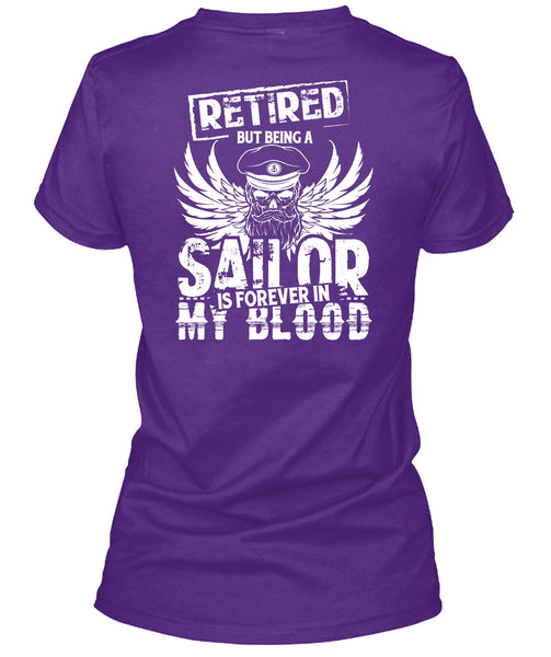 Being A Sailor Is Forever In My Blood T Shirt, I Love Beach T Shirt