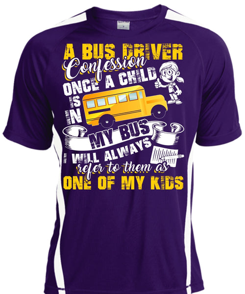 A Bus Driver Confession Once A Child T Shirt, I Love Bus T Shirt, Cool Shirt