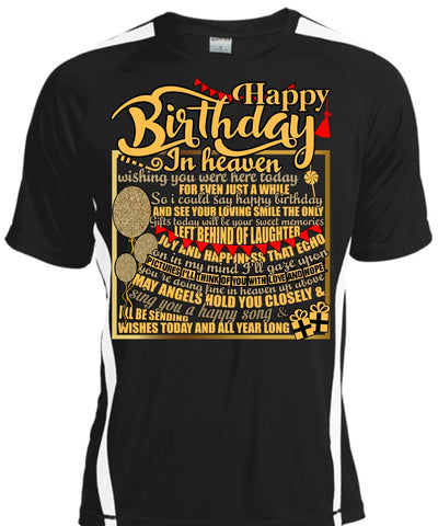 A black t-shirt with the shopify logo