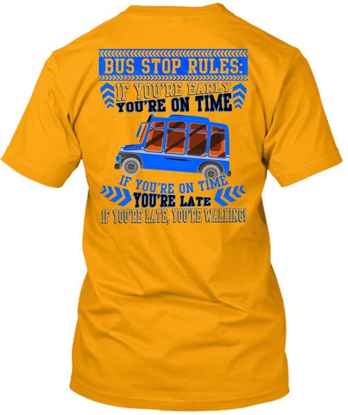 Bus Stop Rules T Shirt, I Love Bus T Shirt