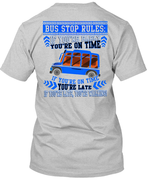 Bus Stop Rules T Shirt, I Love Bus T Shirt
