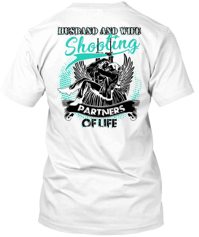 A black t-shirt with the shopify logo