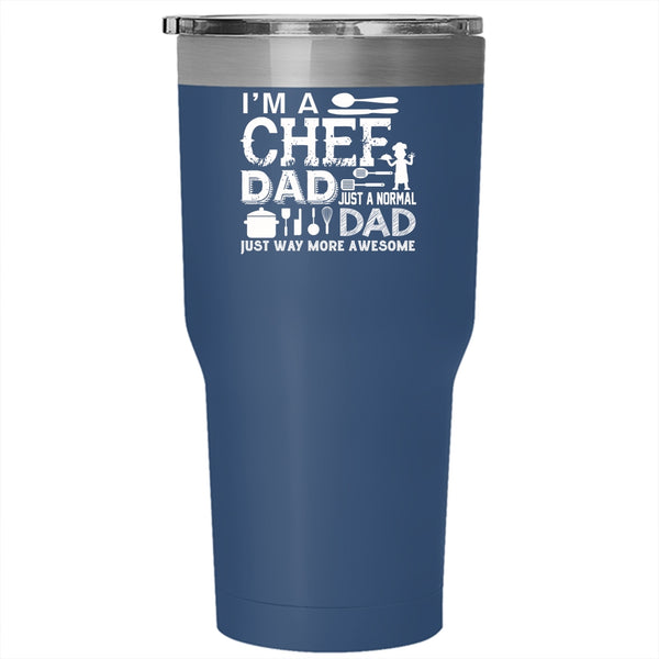 I'm A Chef Dad Tumbler 30 oz Stainless Steel, Gift For Chef Dad Travel Mug