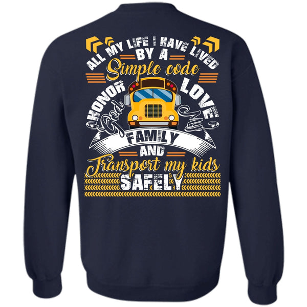 I Love Bus T Shirt, Transport My Kids Safely Sweatshirt