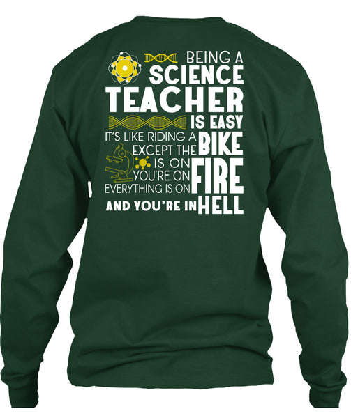 Being A Science Teacher Is Easy T Shirt, It's Like Riding A Bike T Shirt