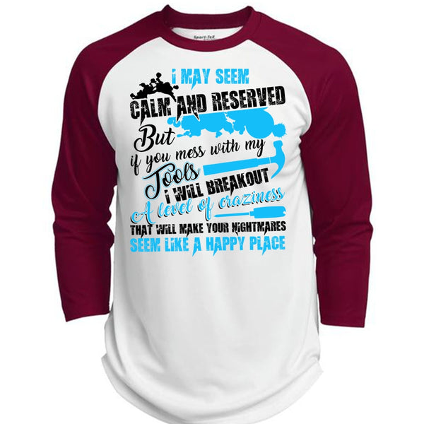 You Mess With My Tools T Shirt, I Love Electrician T Shirt, Awesome T-Shirts  (Polyester Game Baseball Jersey)