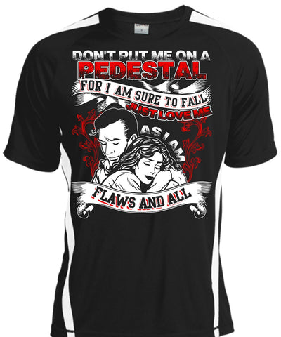 A black t-shirt with the shopify logo