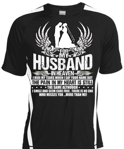 A black t-shirt with the shopify logo