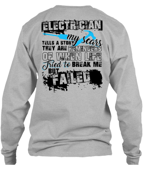 Electrician Tells A Story My Scars T Shirt, I Love Electrician T Shirt