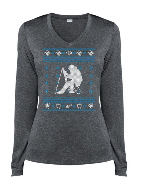 Being A Painter T Shirt, Calls Me A Painter T Shirt, Cool Shirt (Ladies LS Heather V-Neck)