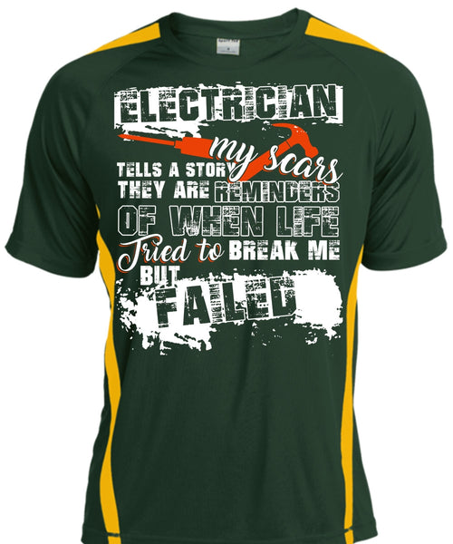 Electrician Tells A Story My Scars T Shirt, Being An Electrician T Shirt, Cool Shirt