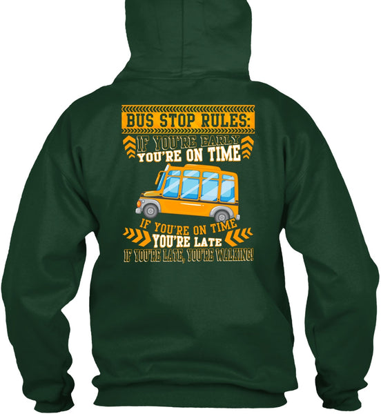 Bus Stop Rules T Shirt, Being A Bus Driver T Shirt