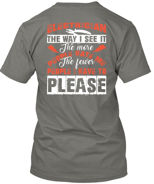 Electrician The Way T Shirt, I Love Electrician T Shirt