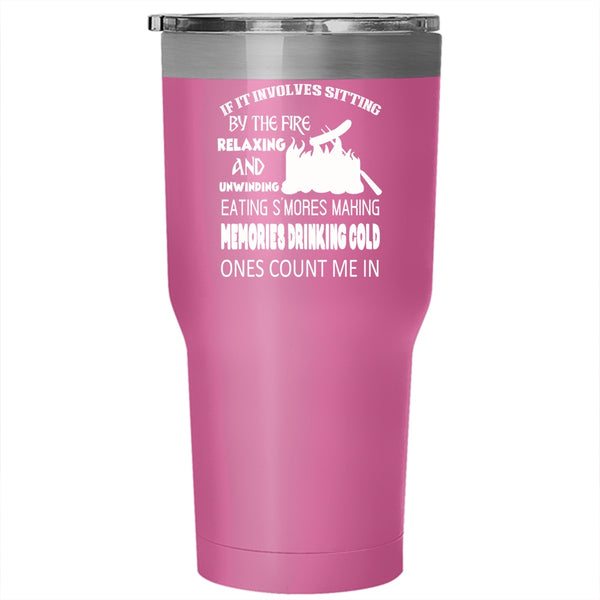 Making Memories Drinking Cold Tumbler 30 oz Stainless Steel, Cool Camping Travel Mug