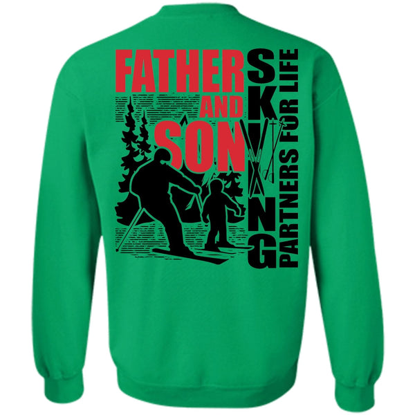 I Love Skiing T Shirt, Father And Son Skiing Partners For Life Sweatshirt