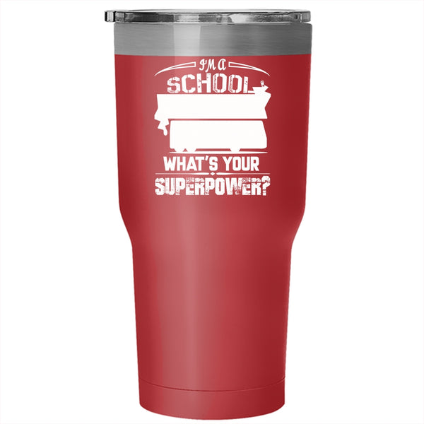 I'm A School Bus Aide Tumbler 30 oz Stainless Steel, Cute Gift For Bus Aide Travel Mug