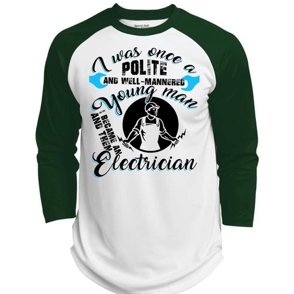 I Became An Electrician T Shirt, Being An Electrician T Shirt, Awesome T-Shirts  (Polyester Game Baseball Jersey)