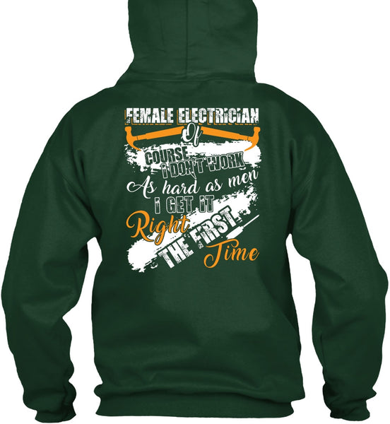 Female Electrician Of Course T Shirt, Being An Electrician T Shirt