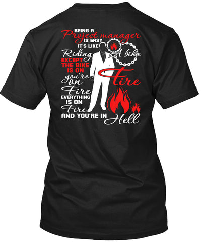 A black t-shirt with the shopify logo