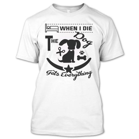 A black t-shirt with the shopify logo