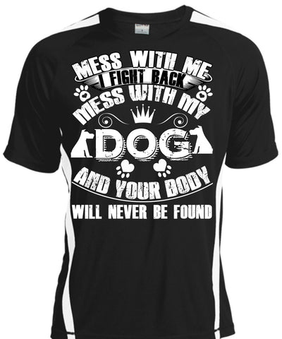 A black t-shirt with the shopify logo