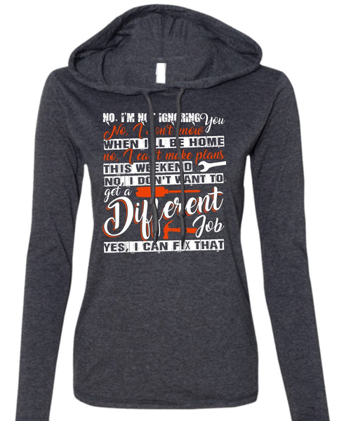 I Can Fix That T Shirt, Being An Electrician T Shirt (Anvil Ladies Ringspun Hooded)