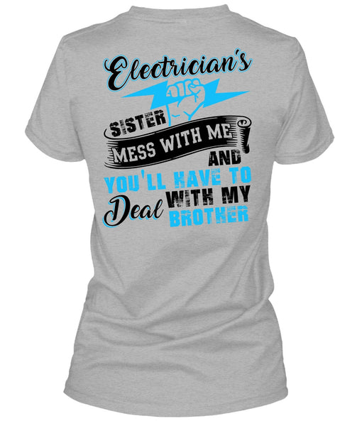 Electrician's Sister T Shirt, I Love Electrician T Shirt