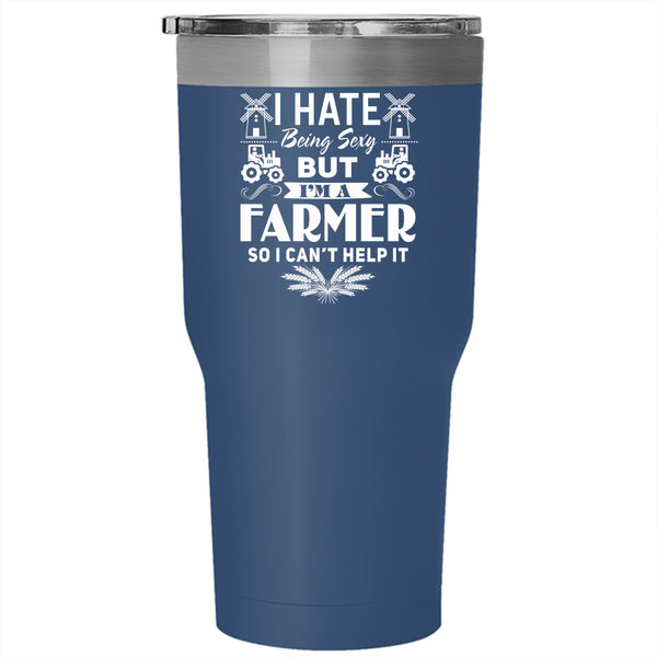 I'm A Farmer Tumbler 30 oz Stainless Steel, Being A Farmer Travel Mug