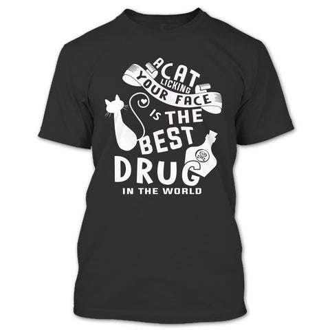 A black t-shirt with the shopify logo