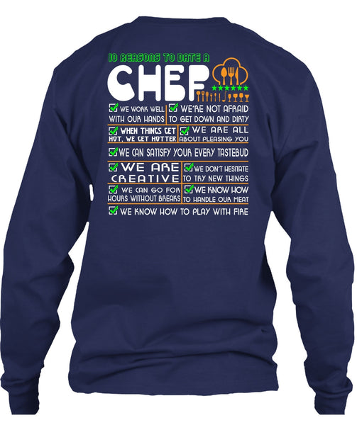 10 Reason To Date A Chef T Shirt, I Love Cooking T Shirt