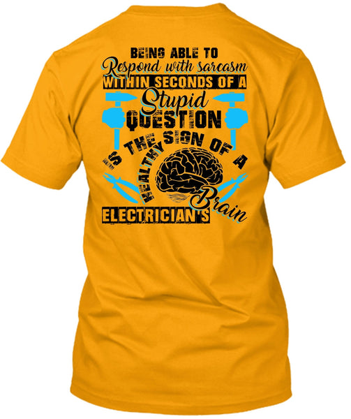 Electrician's Brain T Shirt, I Love Electrician T Shirt