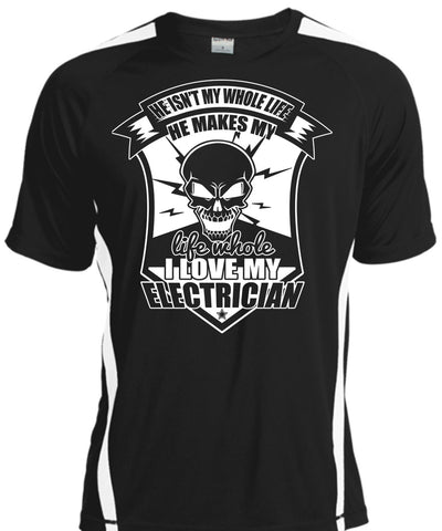 A black t-shirt with the shopify logo