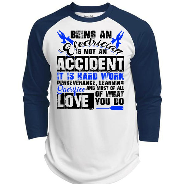 Being An Electrician Is Not An Accident T Shirt, I Love Electrician T Shirt, Awesome T-Shirts  (Polyester Game Baseball Jersey)