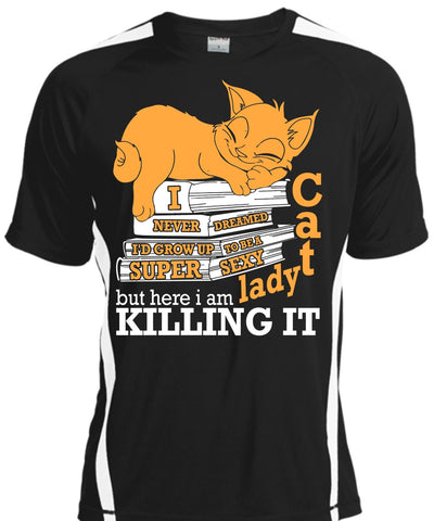 A black t-shirt with the shopify logo