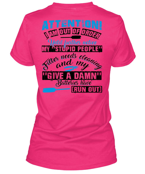 I Am Out Of Order T Shirt, I Love Electrician T Shirt