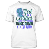 A black t-shirt with the shopify logo