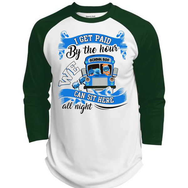 I Get Paid By The Hour T Shirt, I Love Bus T Shirt, Awesome T-Shirts  (Polyester Game Baseball Jersey)