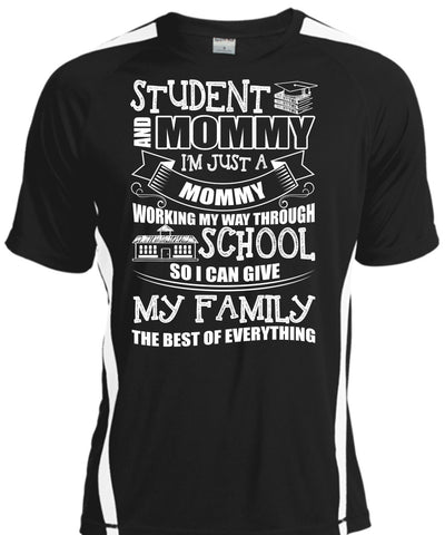 A black t-shirt with the shopify logo