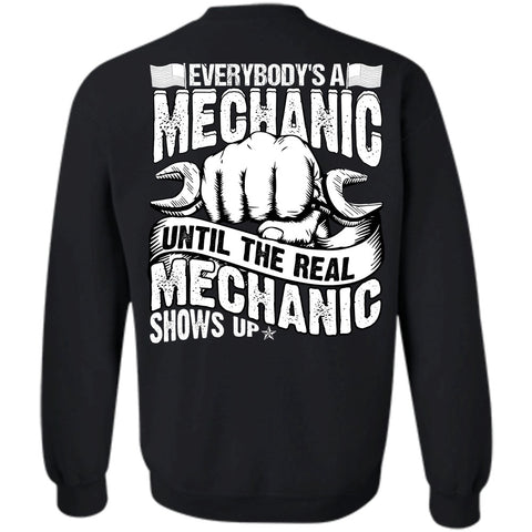 A black t-shirt with the shopify logo