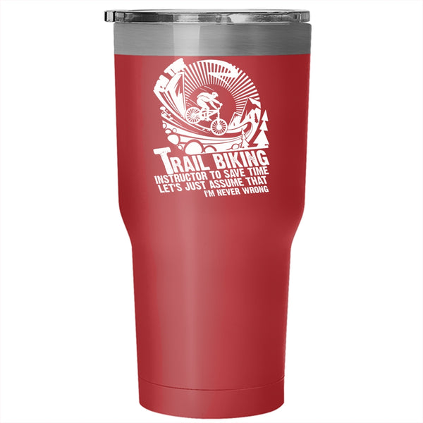 I'm The Trail Biking Instructor Tumbler 30 oz Stainless Steel, Awesome Instructor Travel Mug